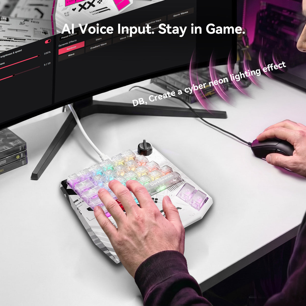 Devil Breaker Print Codex One-Handed TMR Magnetic Keyboard